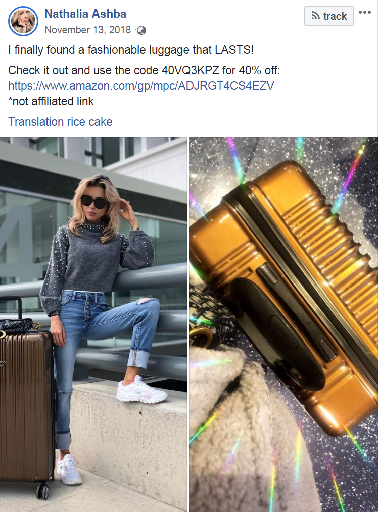 I finally found a fashionable luggage