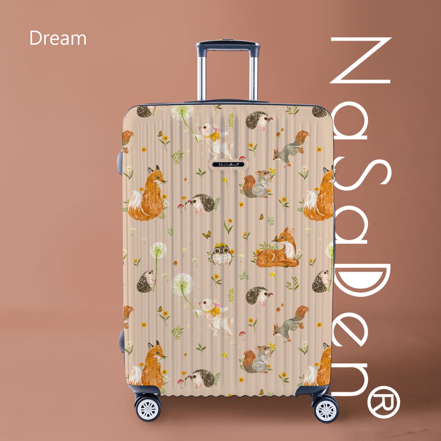 【NaSaDen】ドリーム限定柄プリント 22インチ機内持ち込み / 26インチ / 29インチ預け入れ用ジッパーラゲージ