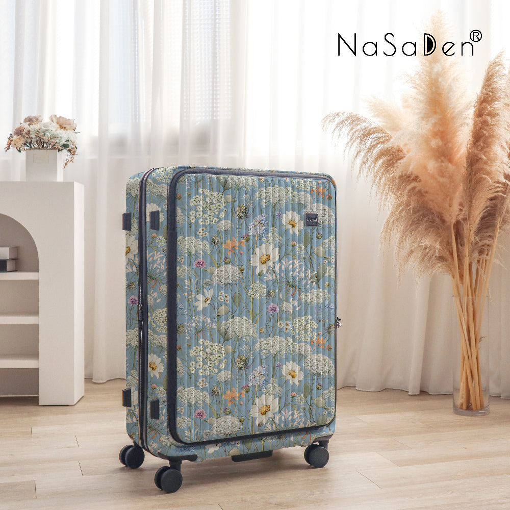 【NaSaDen】ラインシリーズ ユーストマグリーン 25インチ/29インチ フロントオープンラゲッジ