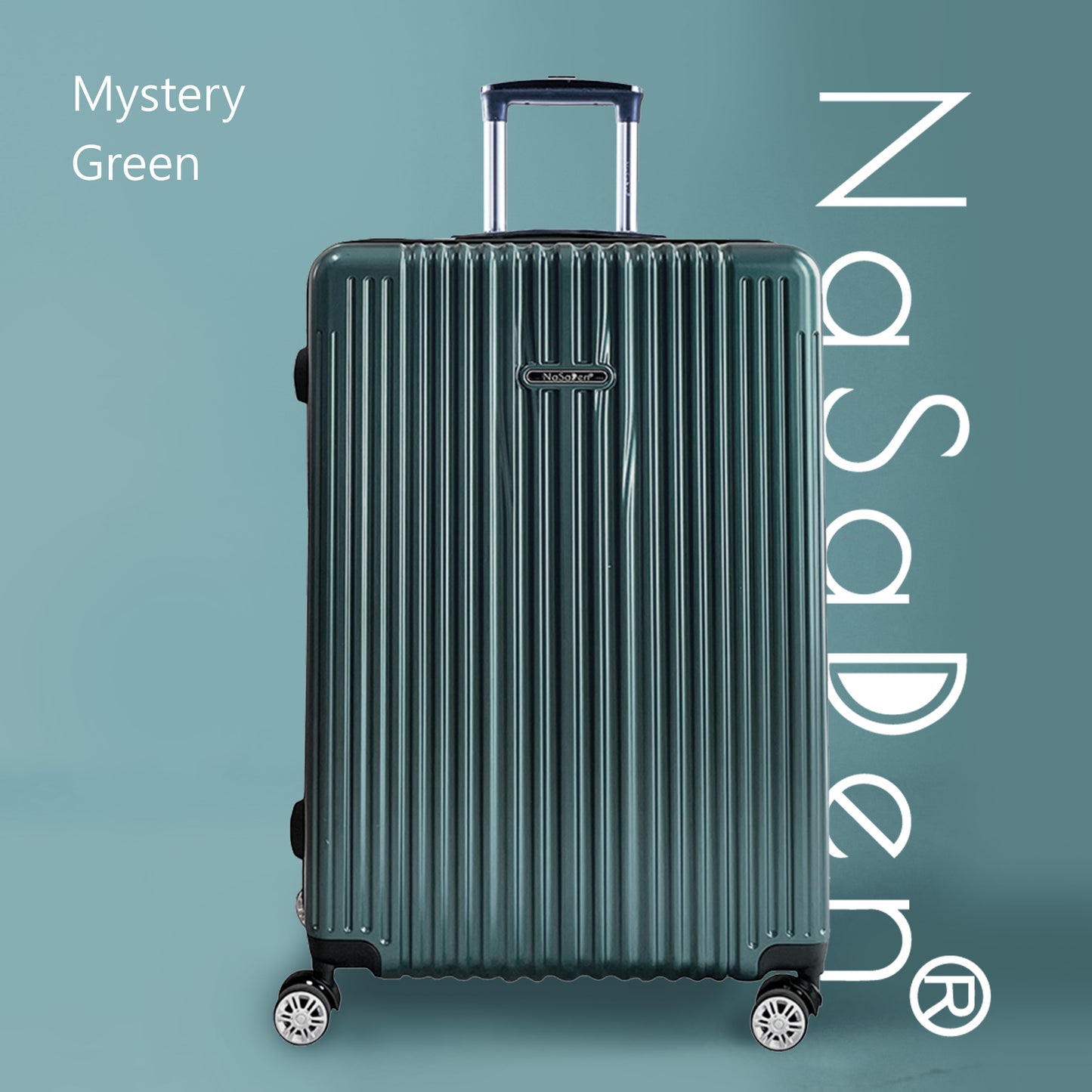 【NaSaDen】クラシックミステリーグリーン 22インチ機内持込用 / 26インチ / 29インチ預け入れ用 ジッパーラゲッジ