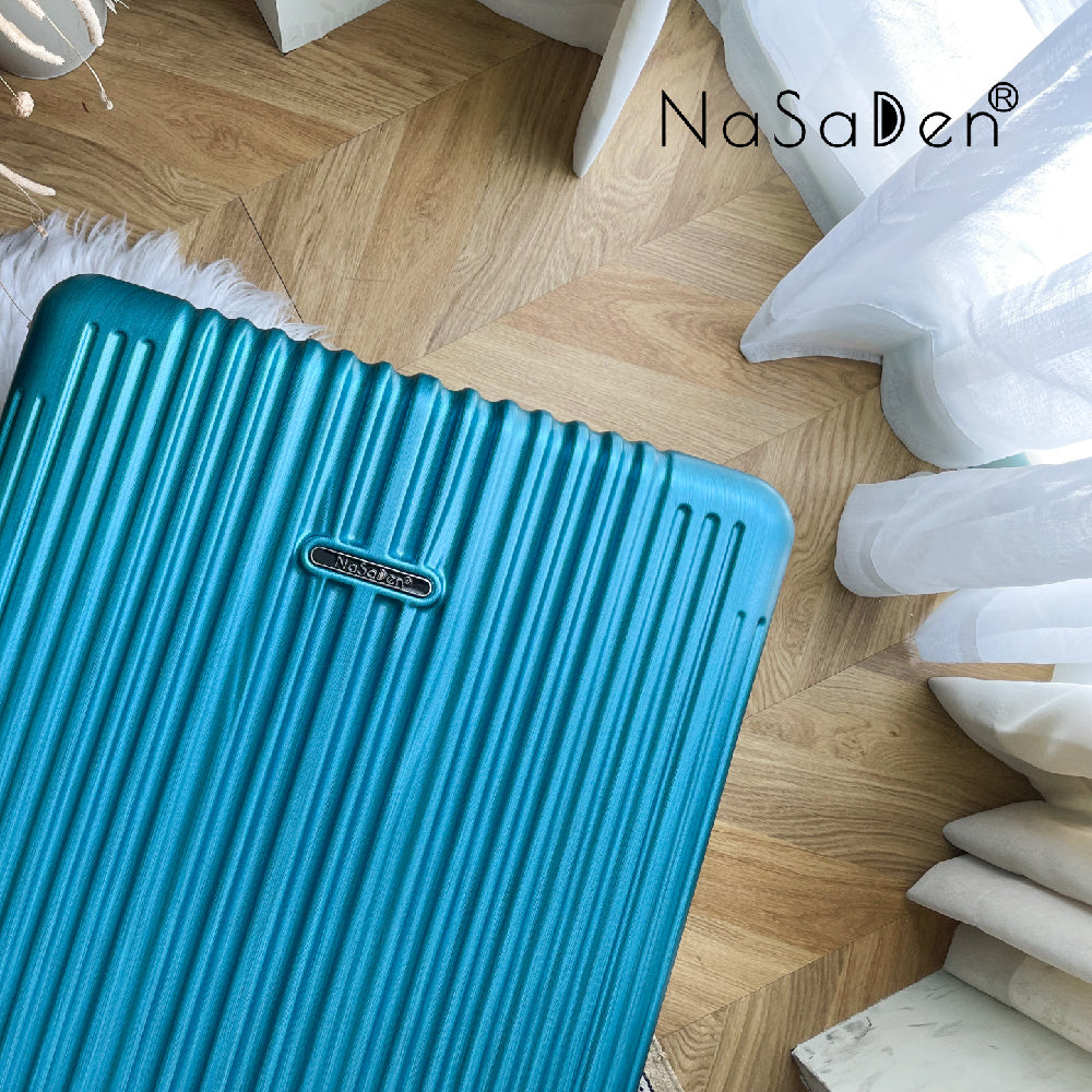 開梱品【NaSaDen】クラシック ジッセン グリーン 22インチ 機内持ち込み ジッパー式スーツケース
