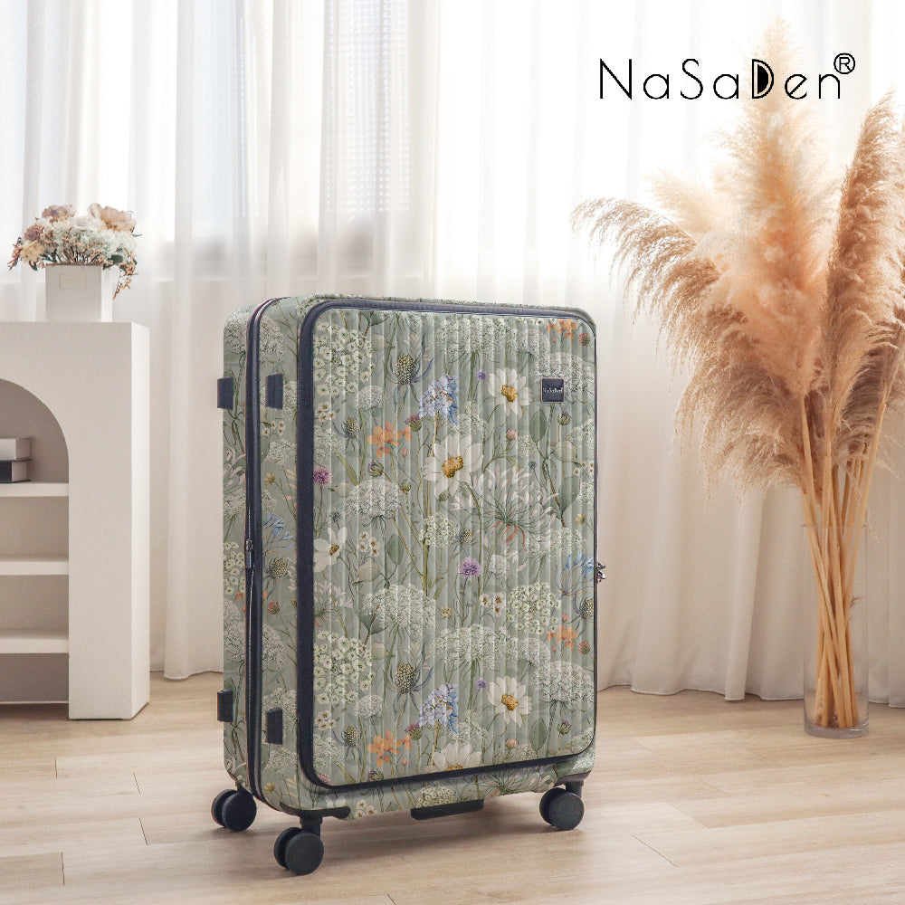 【NaSaDen】ラインシリーズ ユーストマグリーン 25インチ/29インチ フロントオープンラゲッジ