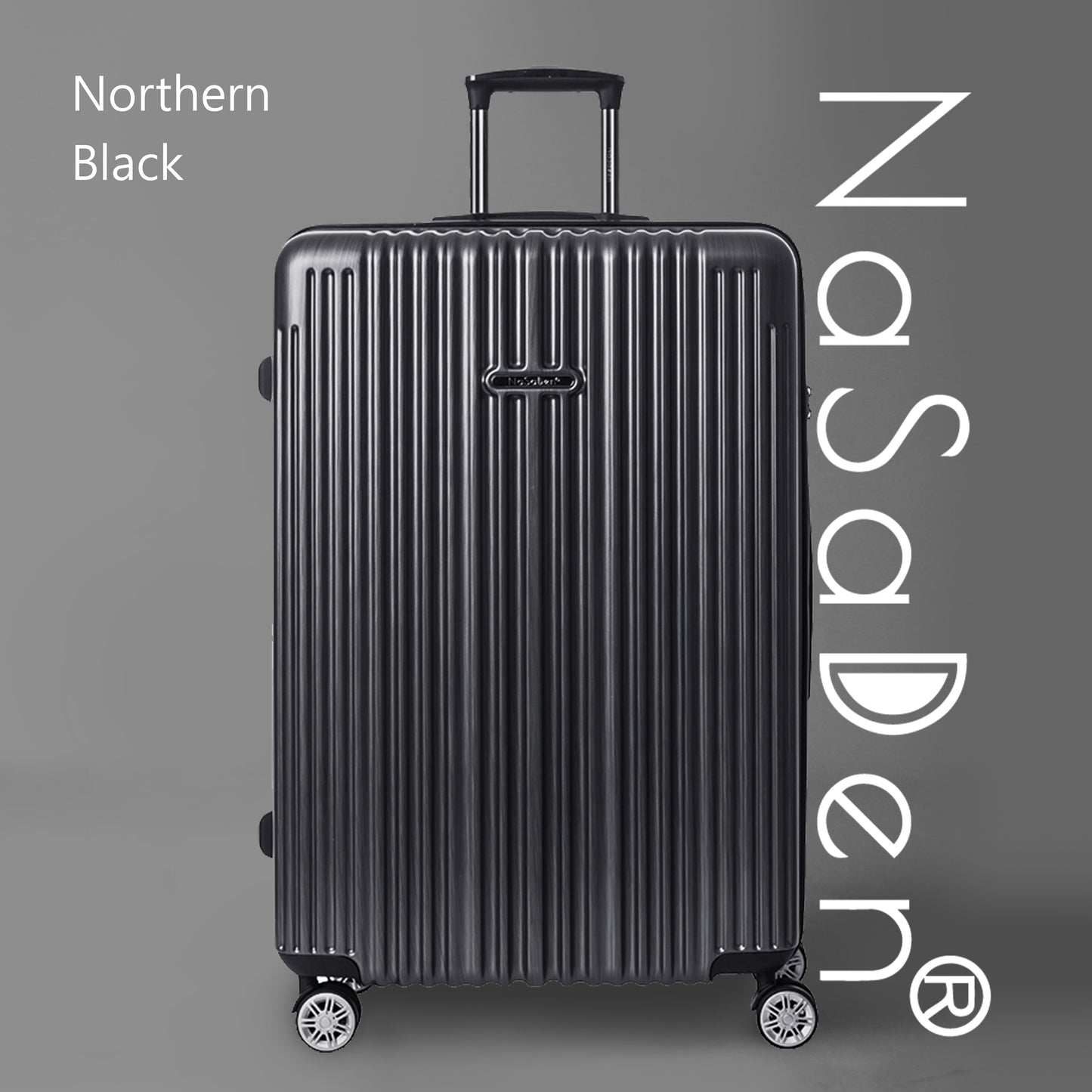 【NaSaDen】クラシック ノルディックブラック 22インチ 機内持ち込み / 26インチ / 29インチ 預け入れ ジッパー式スーツケース