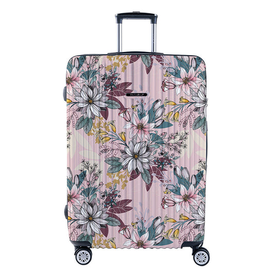 NaSaDen [ Floral Pink ] 22" Carry on/ 26" Checked/ 29" Checked Zipper Luggage