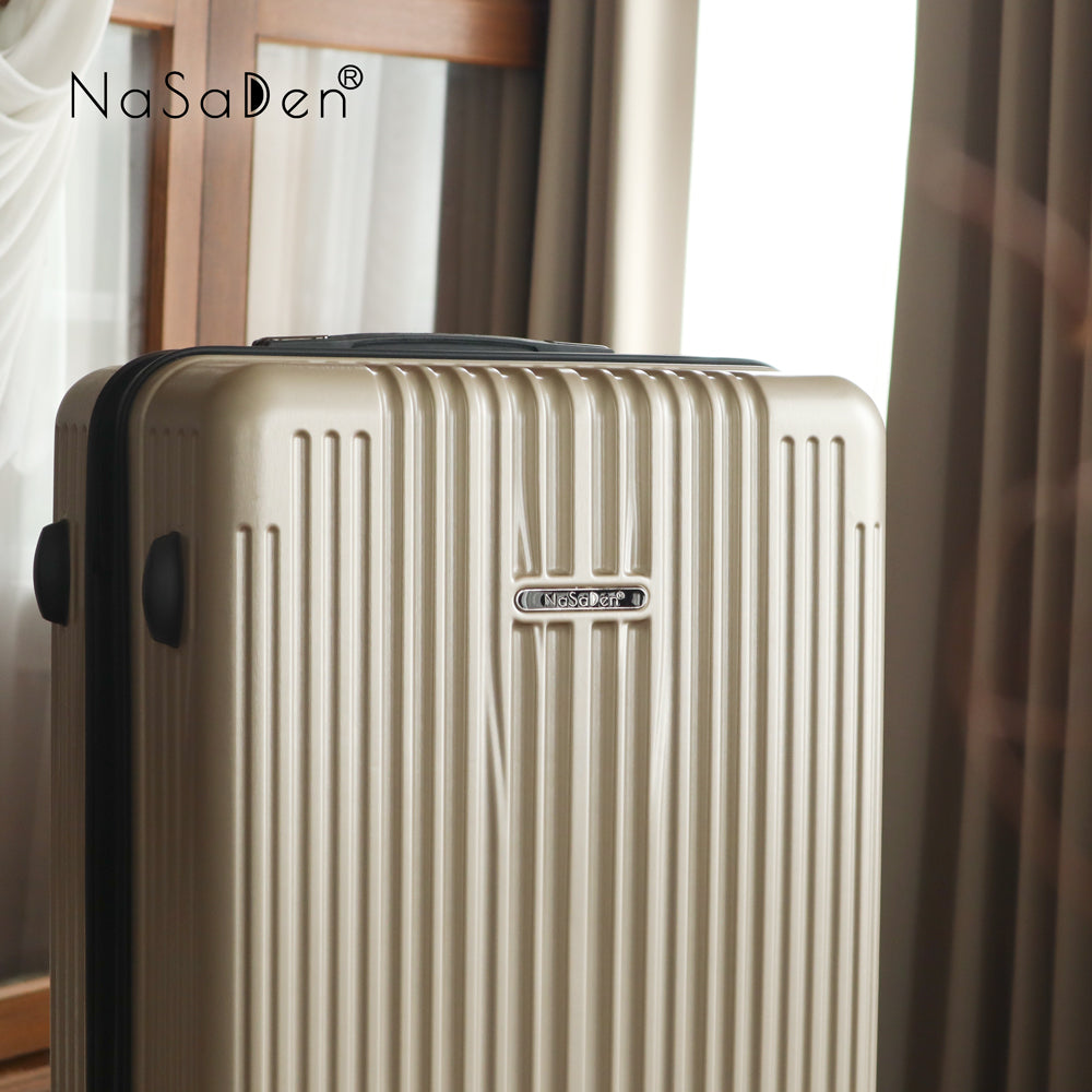 オープンボックス【NaSaDen】クラシック キャメル ゴールド 29インチ チェック ジッパーラゲッジ