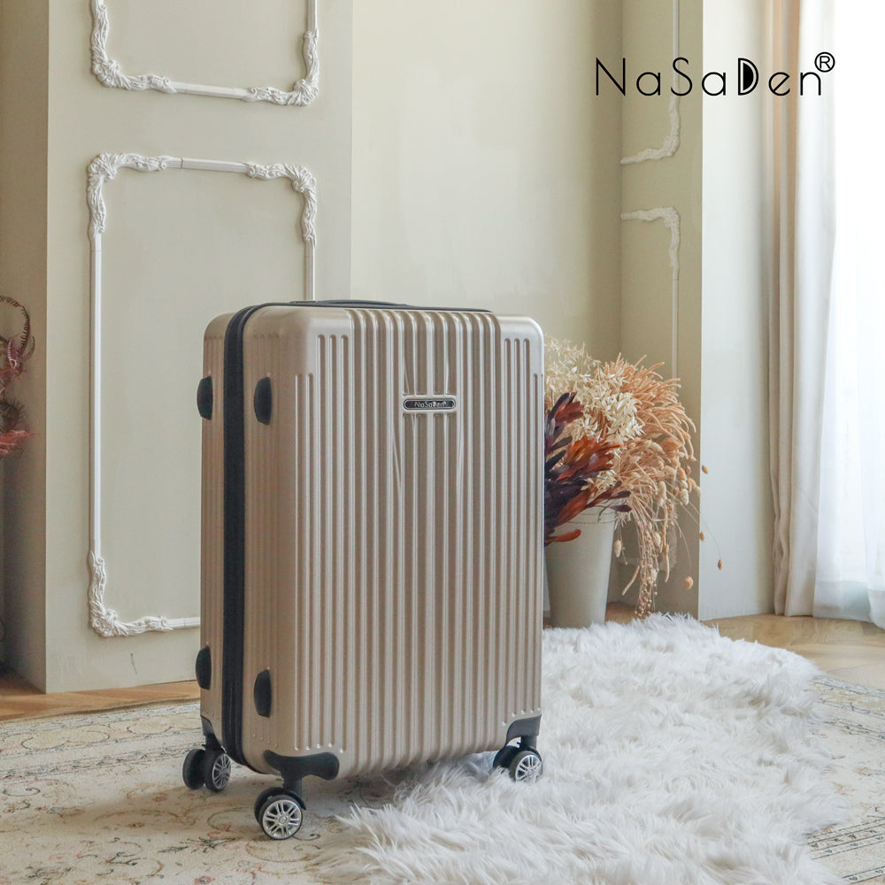 オープンボックス【NaSaDen】クラシック キャメル ゴールド 29インチ チェック ジッパーラゲッジ