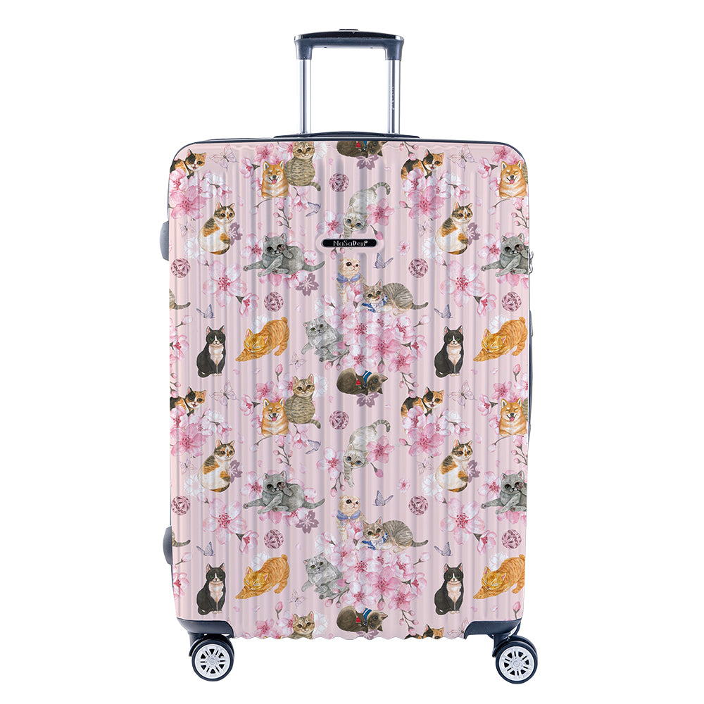 オープンボックス【NaSaDen】スプリングキャット限定柄プリント 26インチ/29インチ チェックジッパーラゲージ